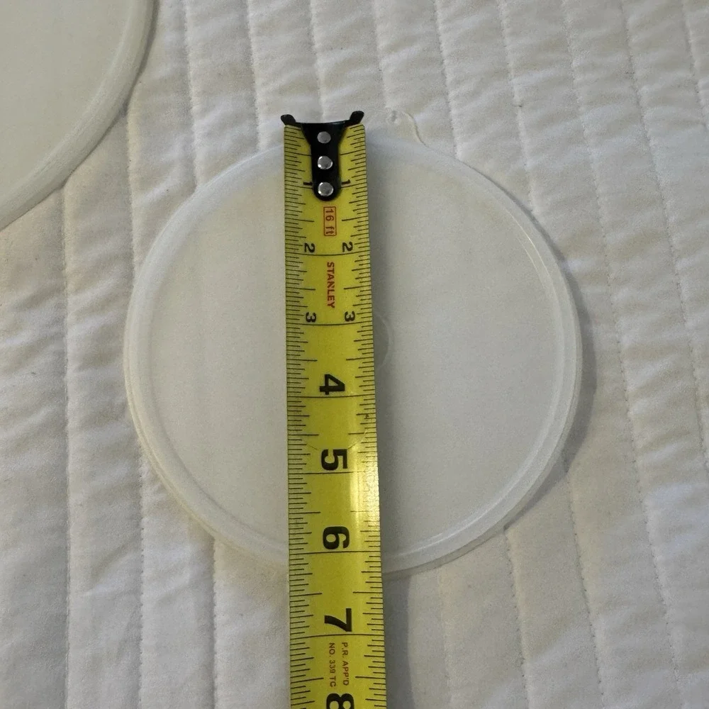 Lot‎ Of Random Tupperware Lids And Plate Various Sizes 5 Pieces